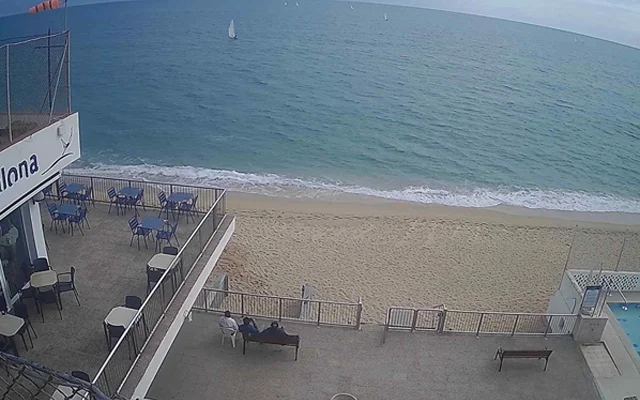 Imagen de la webcam de la Playa de Badalona